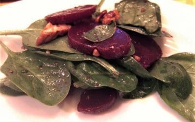 Perfect One-Dish Dinners: Baby Spinach with Beets and Toasted Walnuts