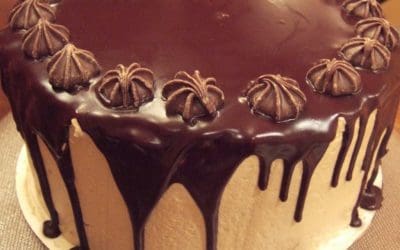 Baked Explorations: Chocolate Coffee Cake with Dark Chocolate Ganache