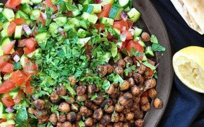 Jerusalem: Spiced Chickpeas and Fresh Vegetable Salad