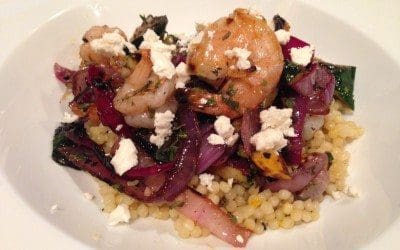 Grilled Shrimp and Vegetables with Pearl Couscous