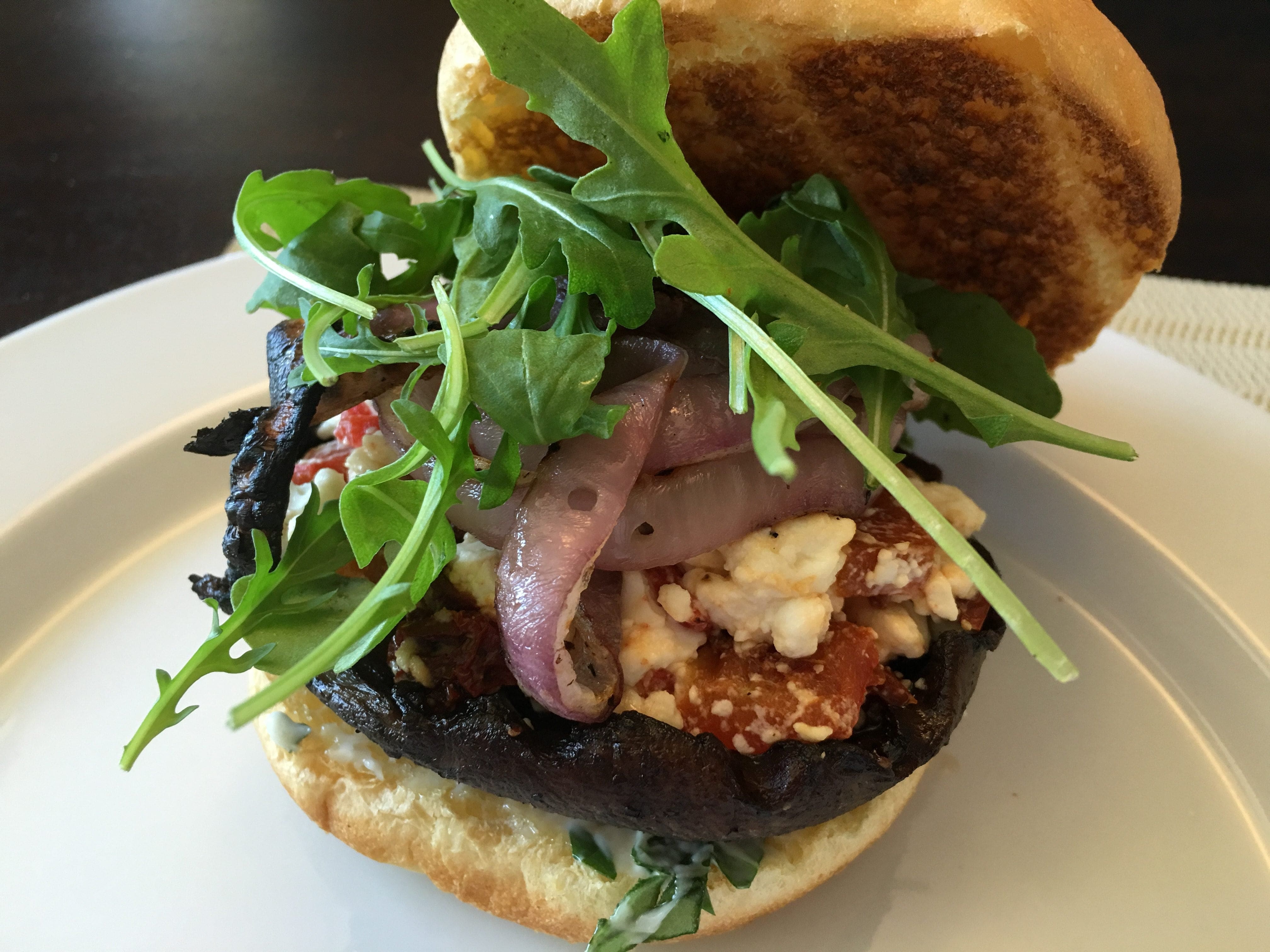 Mediterranean-Style Portobello Burgers