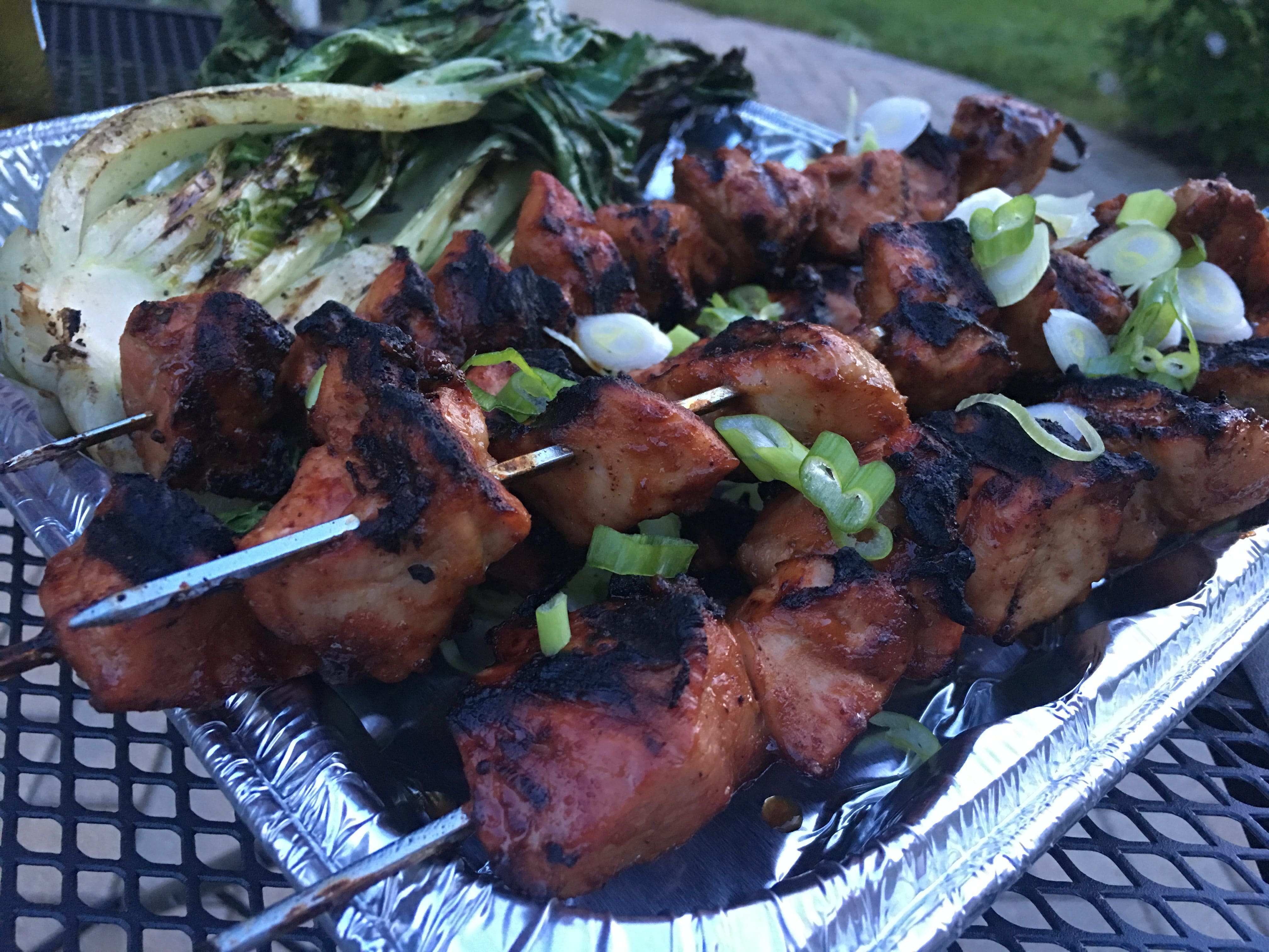 Grilled Pork Kebabs with Hoisin and Five-Spice