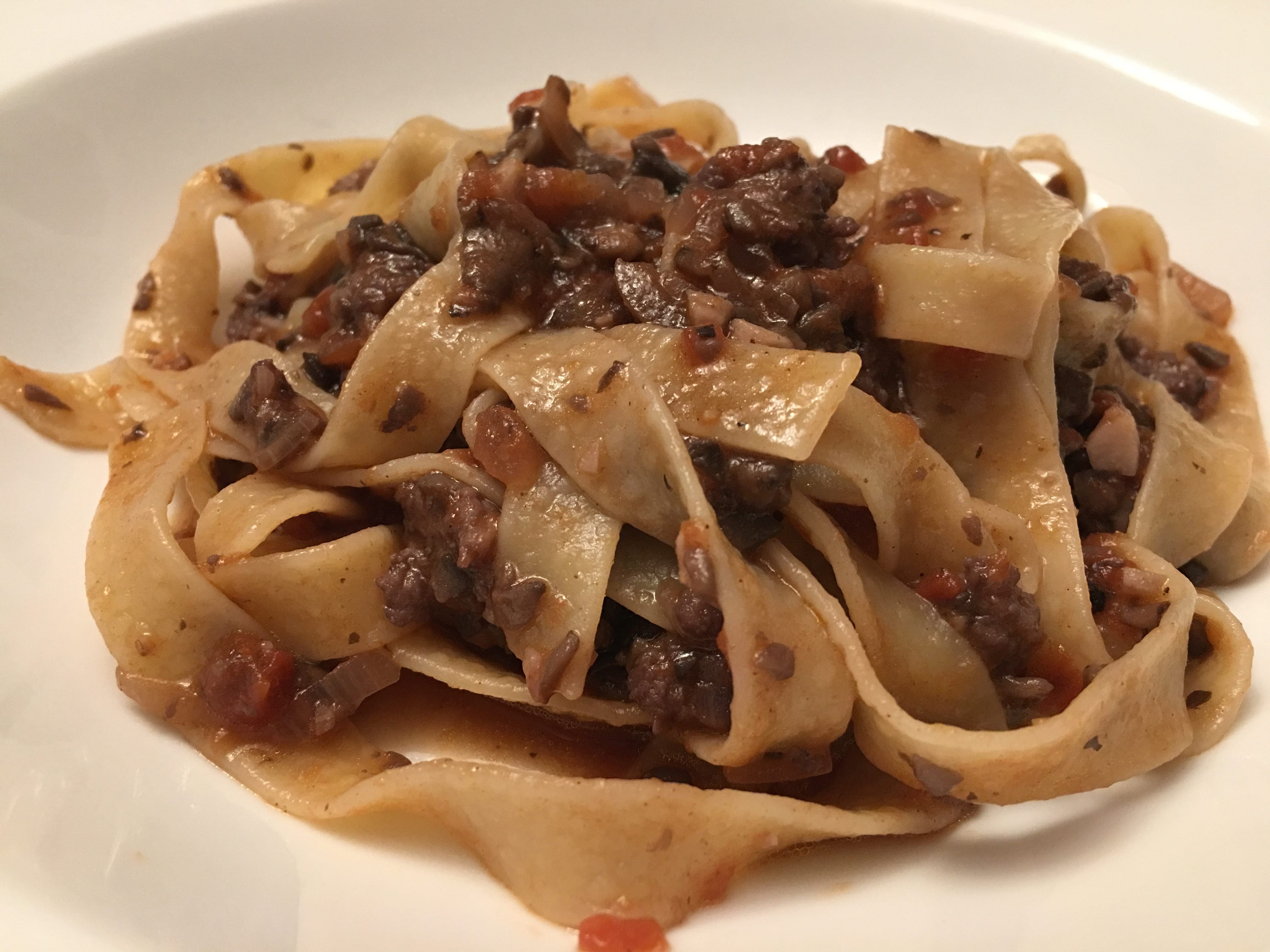 Italian Sausage and Mushroom Ragu with Pappardelle | Kate Cooks the Books