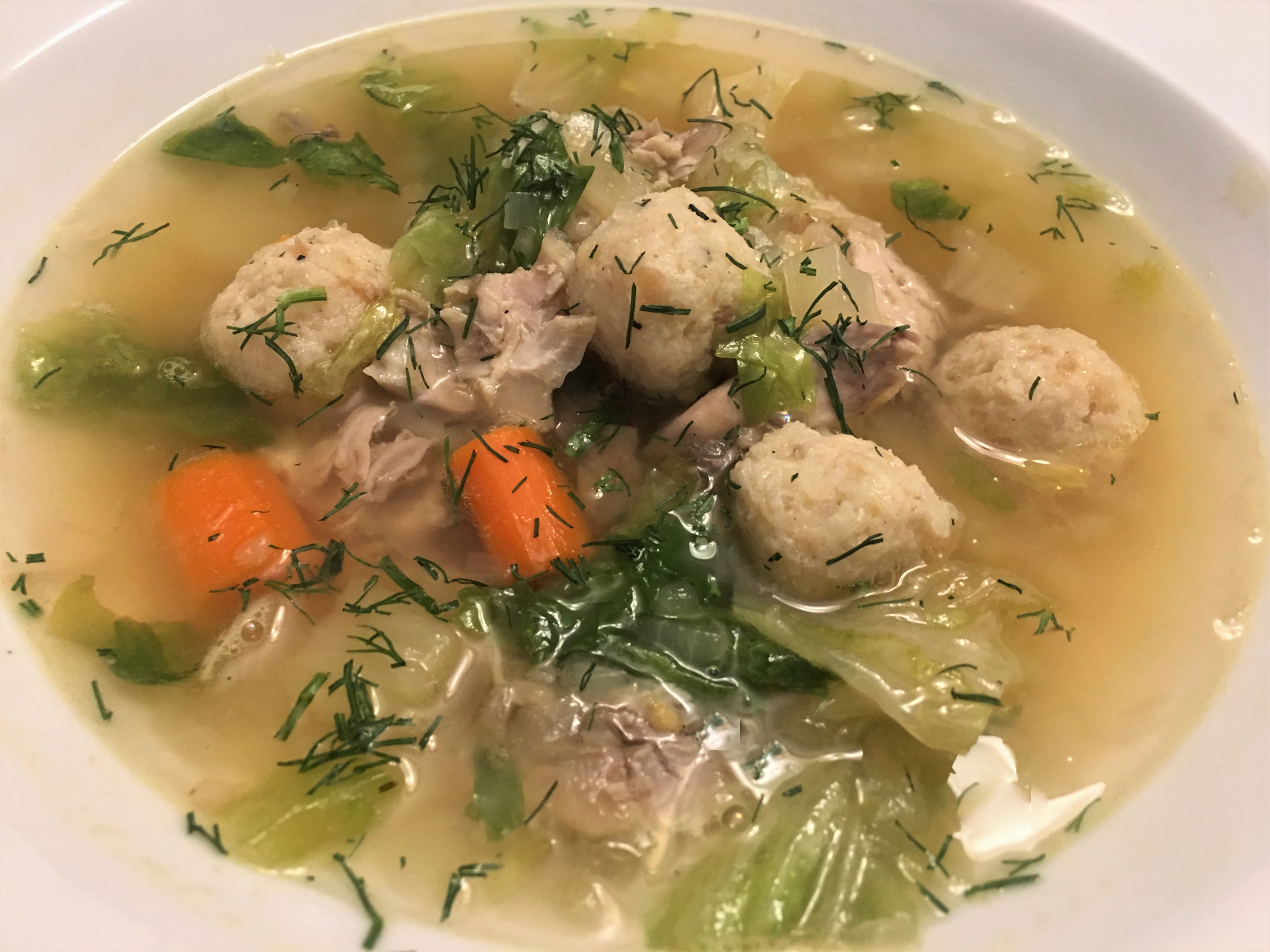 Italian Chicken Soup with Parmesan Dumplings