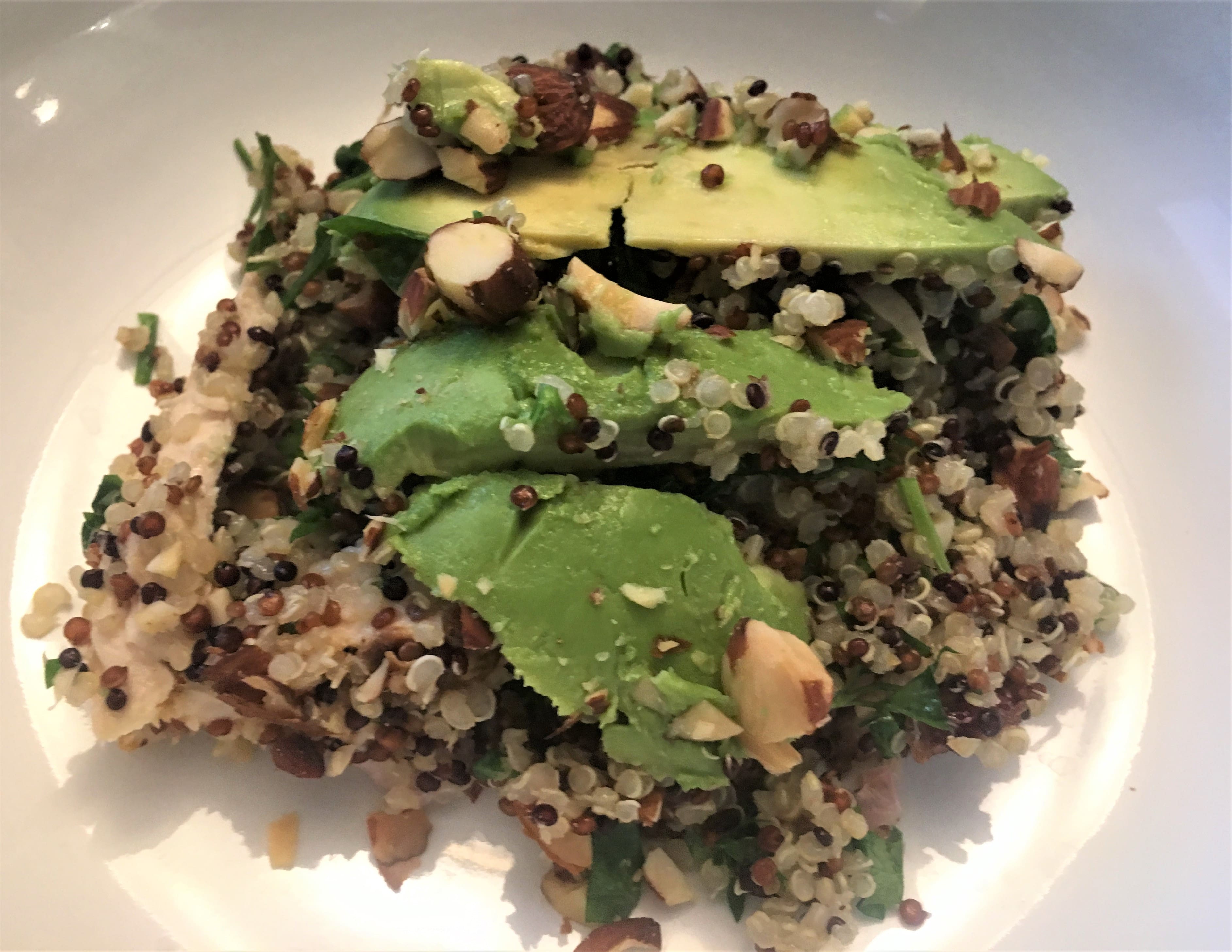 Quinoa Salad With Chicken, Almonds and Avocado