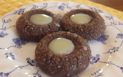 Baked Explorations: Chocolate Mint Thumbprint Cookies