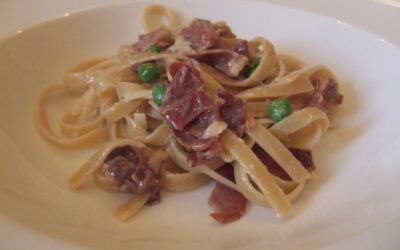 Off Topic: Fetuccine with Prosciutto and Cream Sauce